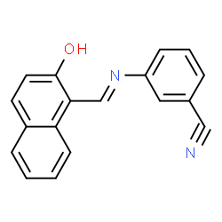 ChemSpider 2D Image | 3-{(E)-[(2-Hydroxy-1-naphthyl)methylene]amino}benzonitrile | C18H12N2O