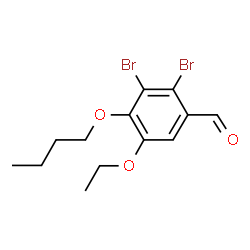 ChemSpider 2D Image | 2,3-Dibromo-4-butoxy-5-ethoxybenzaldehyde | C13H16Br2O3