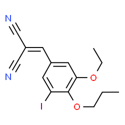 ChemSpider 2D Image | (3-Ethoxy-5-iodo-4-propoxybenzylidene)malononitrile | C15H15IN2O2