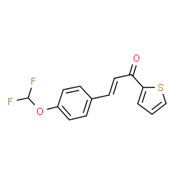 ChemSpider 2D Image | (2E)-3-[4-(Difluoromethoxy)phenyl]-1-(2-thienyl)-2-propen-1-one | C14H10F2O2S