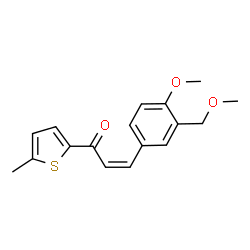 ChemSpider 2D Image | (2Z)-3-[4-Methoxy-3-(methoxymethyl)phenyl]-1-(5-methyl-2-thienyl)-2-propen-1-one | C17H18O3S