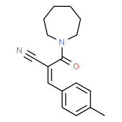 ChemSpider 2D Image | (2Z)-2-(1-Azepanylcarbonyl)-3-(4-methylphenyl)acrylonitrile | C17H20N2O