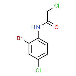ChemSpider 2D Image | N-(2-Bromo-4-chlorophenyl)-2-chloroacetamide | C8H6BrCl2NO