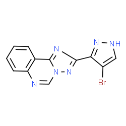 ChemSpider 2D Image | 2-(4-Bromo-1H-pyrazol-3-yl)[1,2,4]triazolo[1,5-c]quinazoline | C12H7BrN6