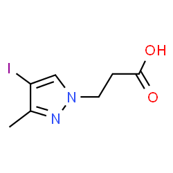 ChemSpider 2D Image | 3-(4-iodo-3-methylpyrazol-1-yl)propanoic acid | C7H9IN2O2