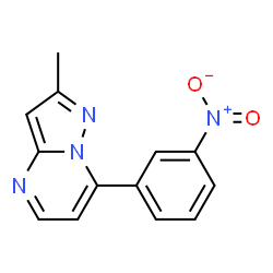 ChemSpider 2D Image | 2-Methyl-7-(3-nitrophenyl)pyrazolo[1,5-a]pyrimidine | C13H10N4O2