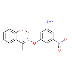ChemSpider 2D Image | (1E)-1-(2-methoxyphenyl)ethanone O-(3-amino-5-nitrophenyl)oxime | C15H15N3O4