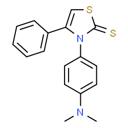 ChemSpider 2D Image | 3-[4-(Dimethylamino)phenyl]-4-phenyl-1,3-thiazole-2(3H)-thione | C17H16N2S2