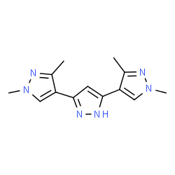 ChemSpider 2D Image | 1,1'',3,3''-Tetramethyl-1H,1'H,1''H-4,3':5',4''-terpyrazole | C13H16N6