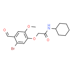 ChemSpider 2D Image | 2-(5-Bromo-4-formyl-2-methoxyphenoxy)-N-cyclohexylacetamide | C16H20BrNO4