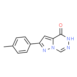 ChemSpider 2D Image | 2-(4-methylphenyl)-5H-pyrazolo[1,5-d][1,2,4]triazin-4-one | C12H10N4O