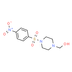 ChemSpider 2D Image | {4-[(4-Nitrophenyl)sulfonyl]-1-piperazinyl}methanol | C11H15N3O5S