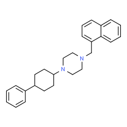 ChemSpider 2D Image | 1-(1-Naphthylmethyl)-4-(4-phenylcyclohexyl)piperazine | C27H32N2