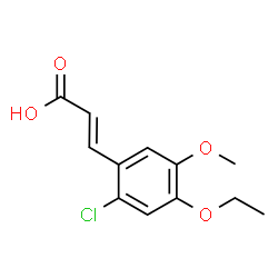 ChemSpider 2D Image | (2E)-3-(2-Chloro-4-ethoxy-5-methoxyphenyl)acrylic acid | C12H13ClO4