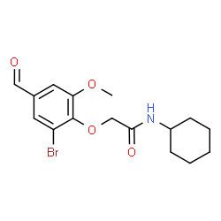 ChemSpider 2D Image | 2-(2-Bromo-4-formyl-6-methoxyphenoxy)-N-cyclohexylacetamide | C16H20BrNO4