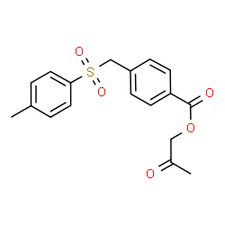 ChemSpider 2D Image | 2-Oxopropyl 4-{[(4-methylphenyl)sulfonyl]methyl}benzoate | C18H18O5S