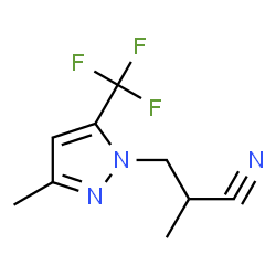ChemSpider 2D Image | 2-methyl-3-[3-methyl-5-(trifluoromethyl)pyrazol-1-yl]propanenitrile | C9H10F3N3