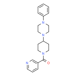 ChemSpider 2D Image | [4-(4-Phenyl-1-piperazinyl)-1-piperidinyl](3-pyridinyl)methanone | C21H26N4O
