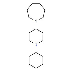 ChemSpider 2D Image | 1-(1-Cyclohexyl-4-piperidinyl)azepane | C17H32N2