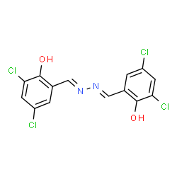 ChemSpider 2D Image | 2,2'-[(1E,2E)-1,2-Hydrazinediylidenedi(E)methylylidene]bis(4,6-dichlorophenol) | C14H8Cl4N2O2