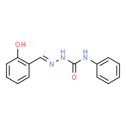 ChemSpider 2D Image | (2E)-2-(2-Hydroxybenzylidene)-N-phenylhydrazinecarboxamide | C14H13N3O2