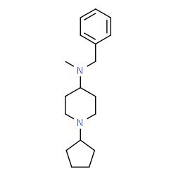 ChemSpider 2D Image | N-Benzyl-1-cyclopentyl-N-methyl-4-piperidinamine | C18H28N2