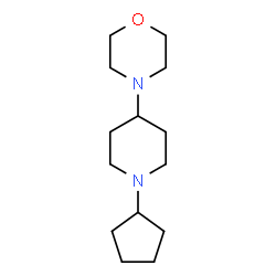 ChemSpider 2D Image | 4-(1-Cyclopentyl-4-piperidinyl)morpholine | C14H26N2O