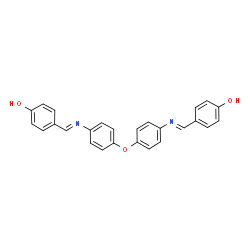 ChemSpider 2D Image | 4,4'-{Oxybis[4,1-phenylenenitrilo(E)methylylidene]}diphenol | C26H20N2O3