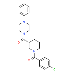 ChemSpider 2D Image | [(3R)-1-(4-Chlorobenzoyl)-3-piperidinyl](4-phenyl-1-piperazinyl)methanone | C23H26ClN3O2