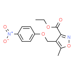 ChemSpider 2D Image | ethyl 5-methyl-4-(4-nitrophenoxymethyl)-1,2-oxazole-3-carboxylate | C14H14N2O6