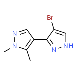 ChemSpider 2D Image | 4-bromo-1',5'-dimethyl-1H-3,4'-bipyrazole | C8H9BrN4