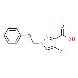 ChemSpider 2D Image | 4-chloro-1-(phenoxymethyl)pyrazole-3-carboxylic acid | C11H9ClN2O3