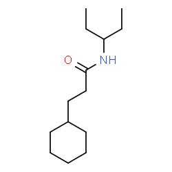 ChemSpider 2D Image | 3-Cyclohexyl-N-(3-pentanyl)propanamide | C14H27NO