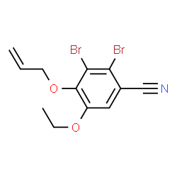ChemSpider 2D Image | 4-(Allyloxy)-2,3-dibromo-5-ethoxybenzonitrile | C12H11Br2NO2