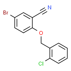 ChemSpider 2D Image | 5-Bromo-2-[(2-chlorobenzyl)oxy]benzonitrile | C14H9BrClNO