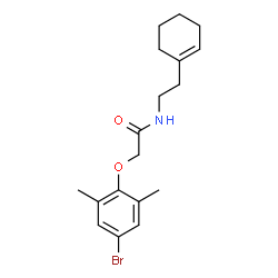ChemSpider 2D Image | 2-(4-Bromo-2,6-dimethylphenoxy)-N-[2-(1-cyclohexen-1-yl)ethyl]acetamide | C18H24BrNO2