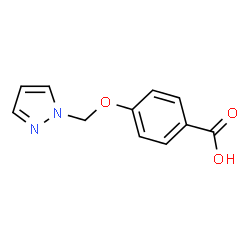 ChemSpider 2D Image | 4-(1H-Pyrazol-1-ylmethoxy)benzoic acid | C11H10N2O3