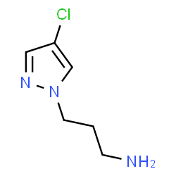 ChemSpider 2D Image | 3-(4-chloropyrazol-1-yl)propan-1-amine | C6H10ClN3