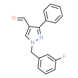ChemSpider 2D Image | 1-(3-Fluorobenzyl)-3-phenyl-1H-pyrazole-4-carbaldehyde | C17H13FN2O