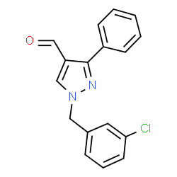 ChemSpider 2D Image | 1-(3-Chlorobenzyl)-3-phenyl-1H-pyrazole-4-carbaldehyde | C17H13ClN2O