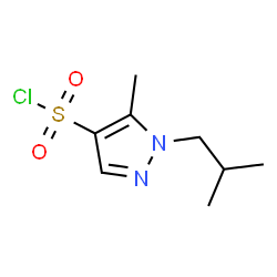 ChemSpider 2D Image | 1-Isobutyl-5-methyl-1H-pyrazole-4-sulfonyl chloride | C8H13ClN2O2S