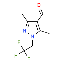 ChemSpider 2D Image | 3,5-dimethyl-1-(2,2,2-trifluoroethyl)pyrazole-4-carbaldehyde | C8H9F3N2O