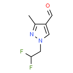 ChemSpider 2D Image | 1-(2,2-difluoroethyl)-3-methylpyrazole-4-carbaldehyde | C7H8F2N2O