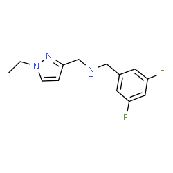 ChemSpider 2D Image | N-(3,5-difluorobenzyl)-N-[(1-ethyl-1H-pyrazol-3-yl)methyl]amine | C13H15F2N3
