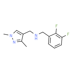 ChemSpider 2D Image | [(2,3-difluorophenyl)methyl][(1,3-dimethylpyrazol-4-yl)methyl]amine | C13H15F2N3