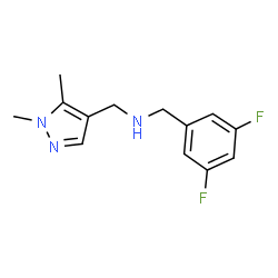 ChemSpider 2D Image | [(3,5-difluorophenyl)methyl][(1,5-dimethylpyrazol-4-yl)methyl]amine | C13H15F2N3