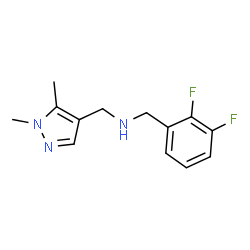 ChemSpider 2D Image | [(2,3-difluorophenyl)methyl][(1,5-dimethylpyrazol-4-yl)methyl]amine | C13H15F2N3