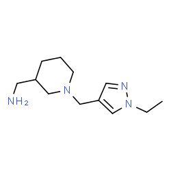 ChemSpider 2D Image | 1-{1-[(1-ETHYLPYRAZOL-4-YL)METHYL]PIPERIDIN-3-YL}METHANAMINE | C12H22N4