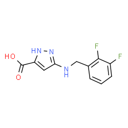 ChemSpider 2D Image | 3-[(2,3-Difluorobenzyl)amino]-1H-pyrazole-5-carboxylic acid | C11H9F2N3O2