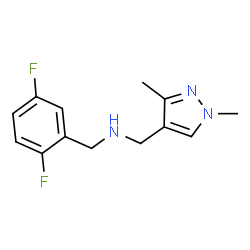 ChemSpider 2D Image | [(2,5-difluorophenyl)methyl][(1,3-dimethylpyrazol-4-yl)methyl]amine | C13H15F2N3